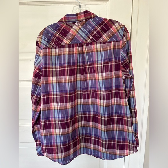 Talbot’s Cotton Plaid Button Up - Picture 3 of 5